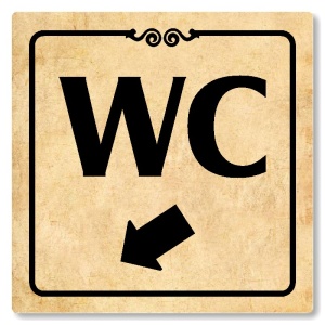 WC vlevo dolů, 100x100mm, pergamen, Texas